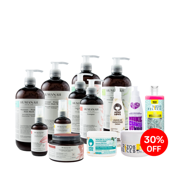 KIT COMPLETO HUMANAH + CURLYLOVE + AFROLOVE + RIZOS FELICES