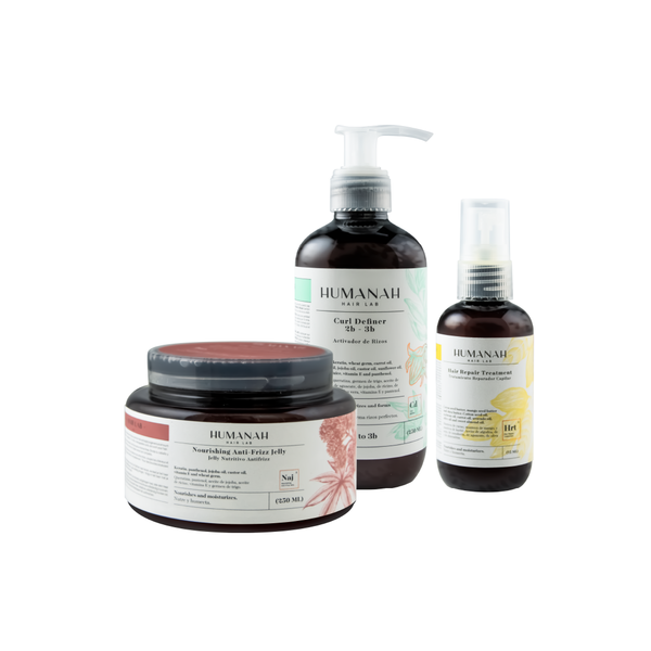KIT DE ESTILIZADO: Activador de rizos 2B a 4C, TRC, Jelly Antifrizz 250ml